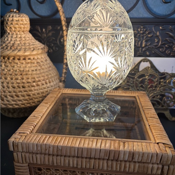 Other - Intricate Crystal Egg Shaped Candy Dish/lamp